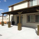 Patio cover with tables