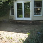 Poorly flashed prior deck rotted the floor joist