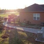 Paver patio and Country manor wall