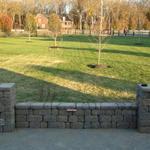Paver patio and Country manor wall