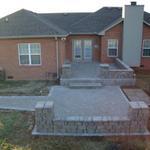 Paver patio and Country manor wall