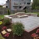 In wall fire pit area