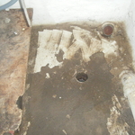 floor before new sump pump