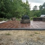 Outdoor firepit patio