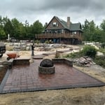 Outdoor firepit patio