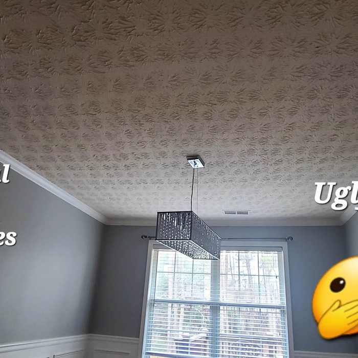 Stippled ceiling