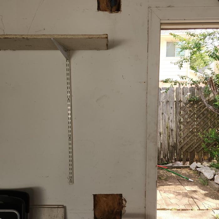 Water Line Ran Down Wall to Outside Faucet