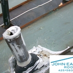 Pipeflashing leak repair-copper roof
