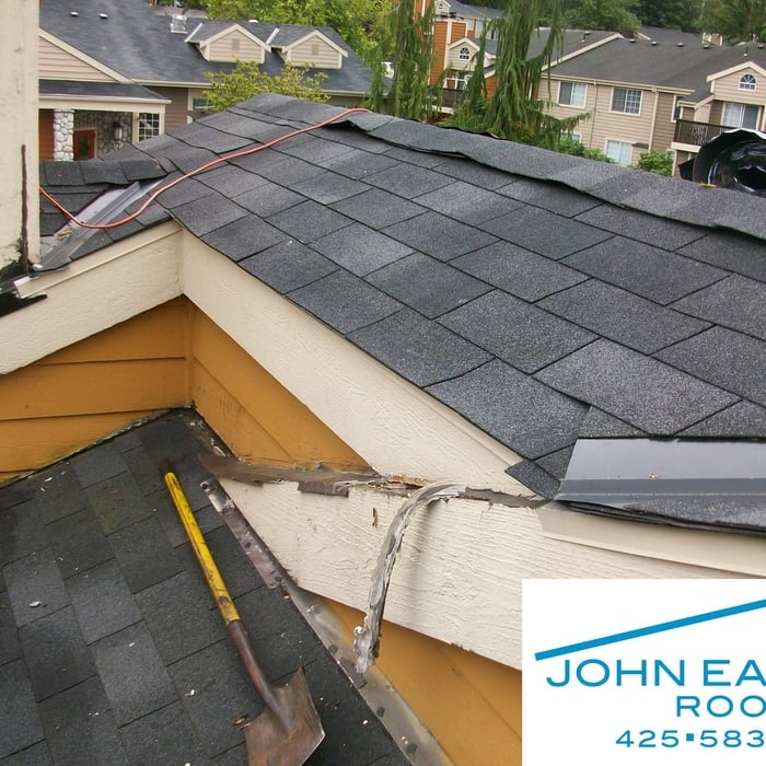 eave damage repair-composition roof