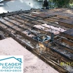 Damaged structural repair-low slope roof