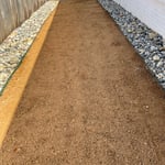 Dog run in synthetic turf