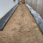Dog run in synthetic turf