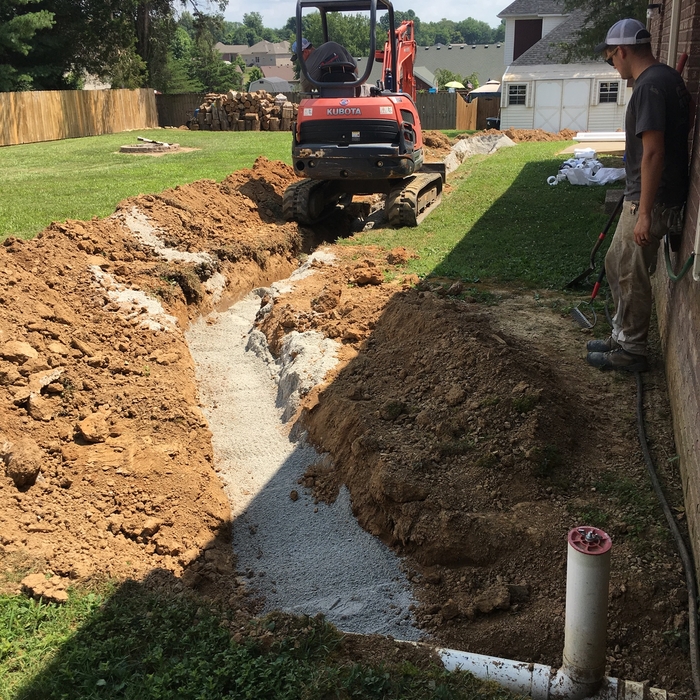Bedding pipe with Gravel