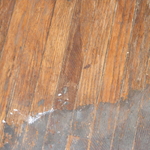 glue covered floors