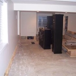 Basement with water damage