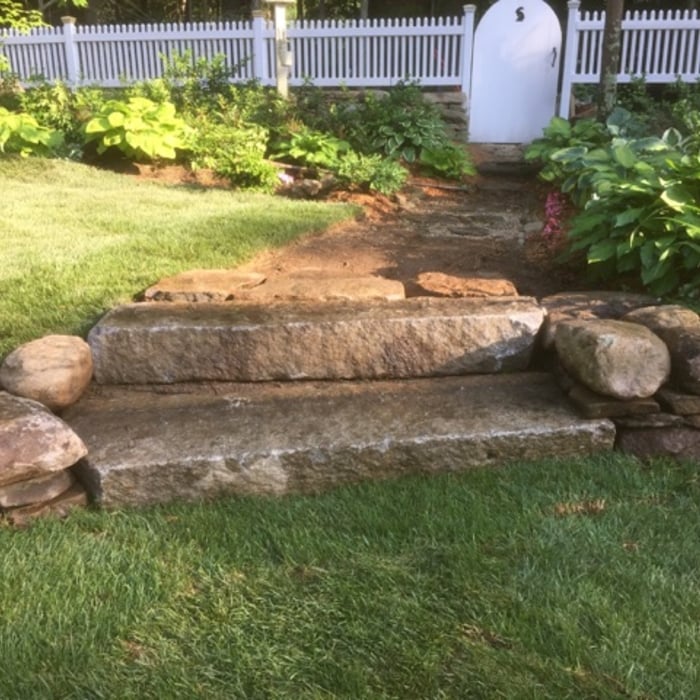 New steps and walkway