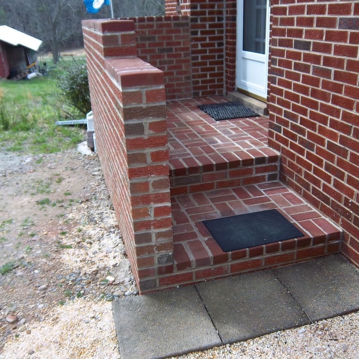 Side porch with landing