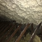 Retro fit attic .5lbs open cell foam