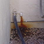 rust from AC condensate line