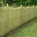 Pressure treated Pine Board on Board fence