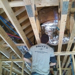 New duct installation in attic