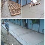 wood deck to concrete patio