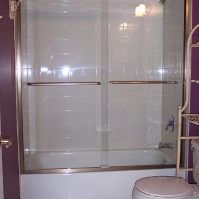 Semi-Frameless Tub Sliders 3/8" Glass