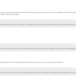 Consistently getting 5 star reviews on a daily and weekly basis in all scopes of work performed.
