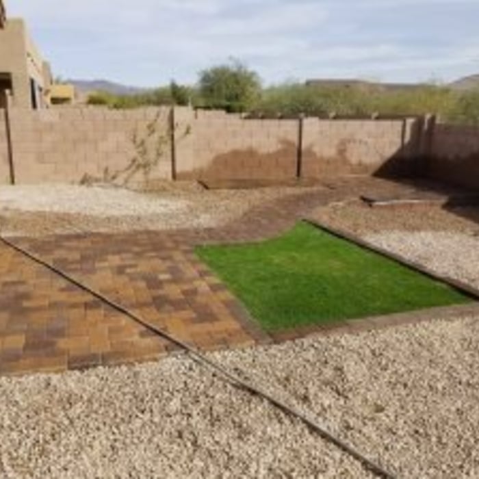 Turf and pavers