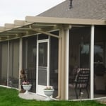Solid Cover with Skylights and screened in