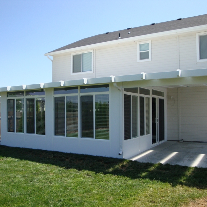 Solid Cover with Skylights and Sunroom Combo
