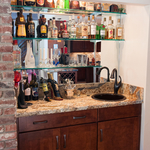 Granite Bar Top With a 6" Granite Back Splash