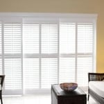 Sliding Glass door plantation shutter Installed f