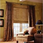 Woven Woods with Custom Draperies