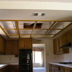 Fluorescent lighting with gid panels Kitchen