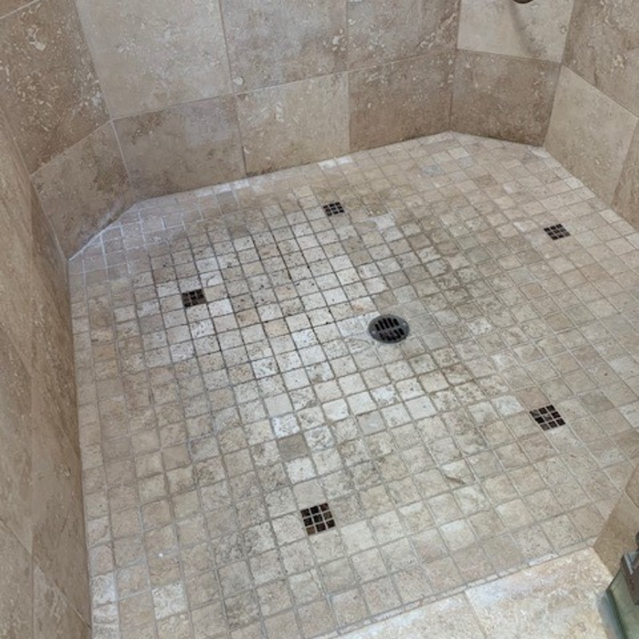 Travertine Shower