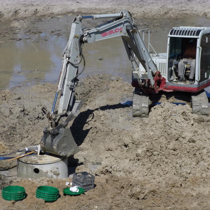 Installing pump tank
