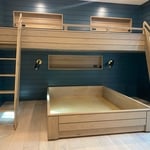 White oak hand crafted bunk bed
