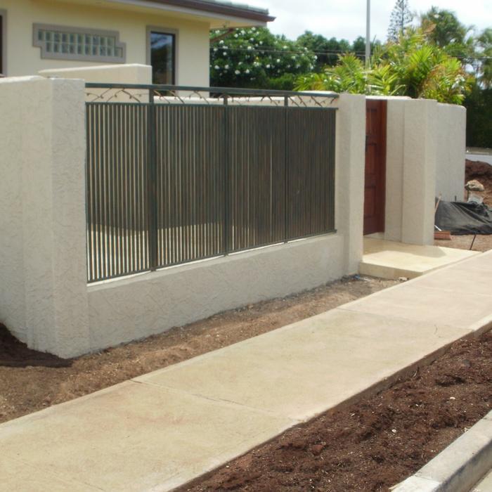 Concrete Wall & Sidewalk