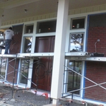 Brick Main Entrance - During Construction