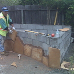 Block Stone Veneer - During