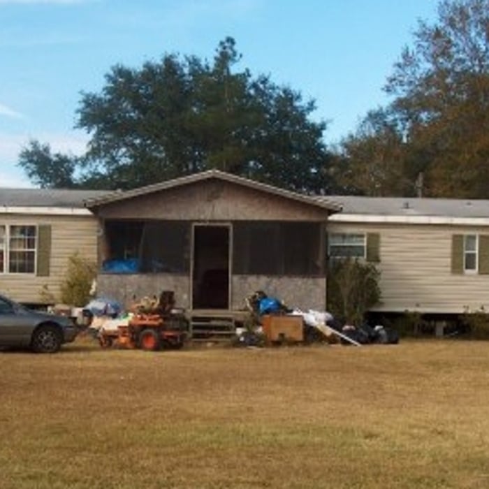 outside of house before, had no Skirt or siding