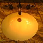Undermount sink and faucet