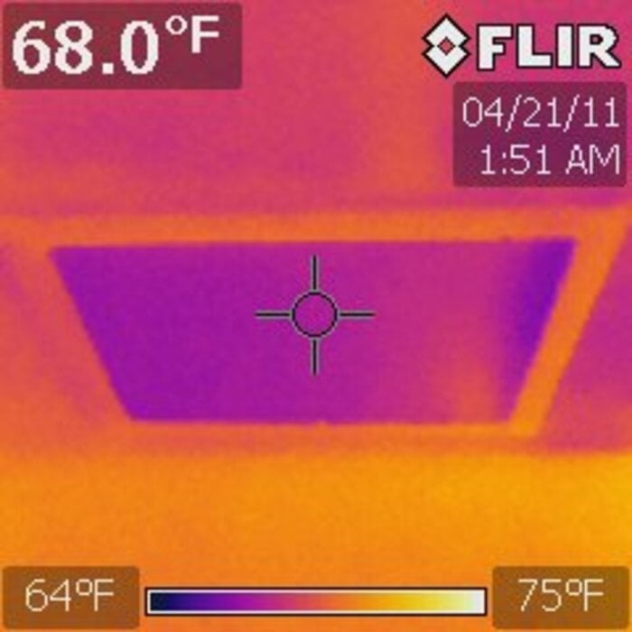 Attic entry hatch is not insulated