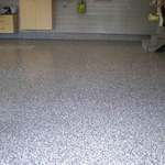 Granite flake epoxy floor