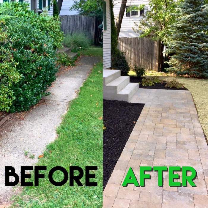 Walkway With pavers