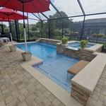 Pool and Spa with Sun Shelf Area