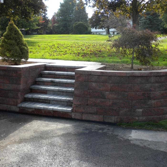 wall with steps