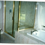 New standing shower stall and garden tub