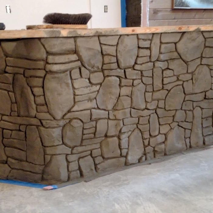 Carved concrete